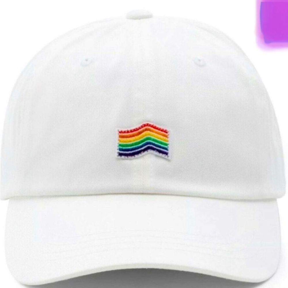 🌈PRIDE RAINBOW LGBTQIA+ Gay CURVED BILL JOCKEY STRAPBACK HAT CAP VANS BRAND NEW